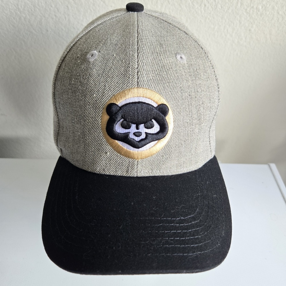 Chicago Cubs Logo Hat Adjustable Gray‎ Black Wool Blend Collegiate SGA Melonwear
